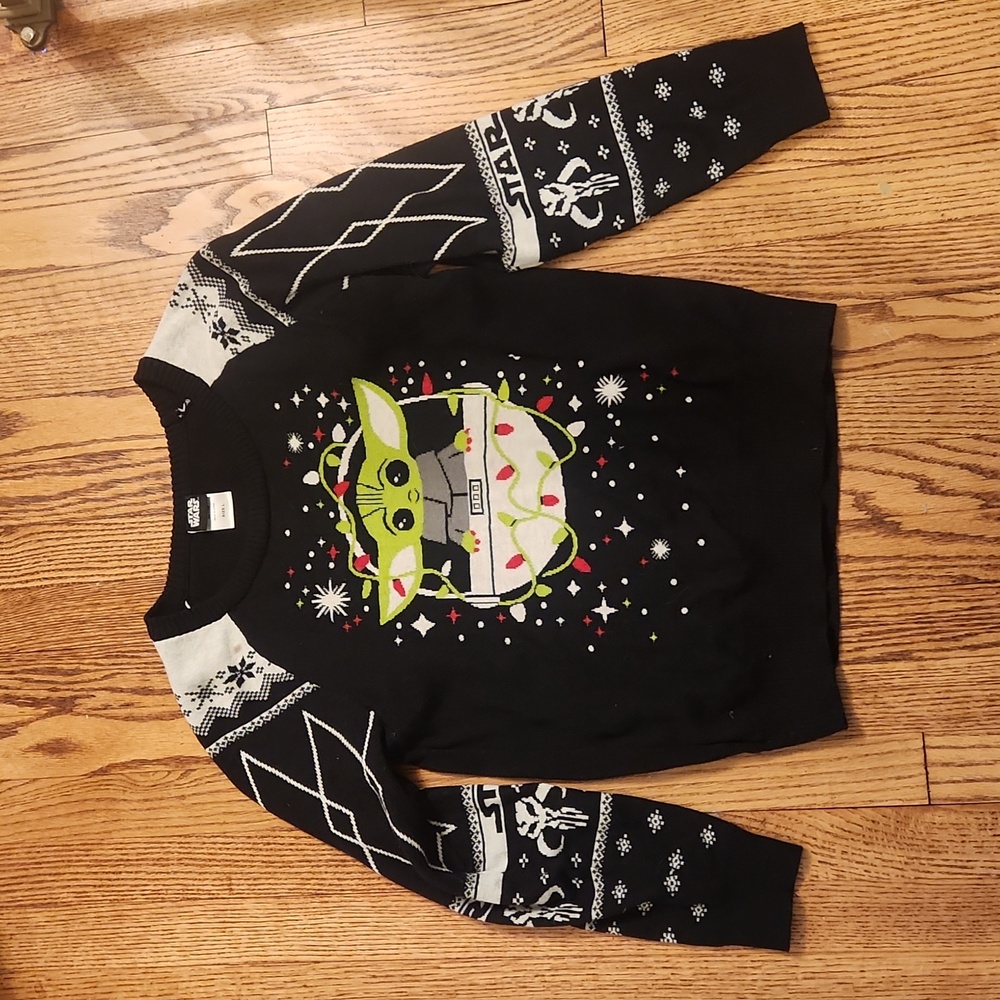 Star Wars Yoda Grogu Holiday Christmas Ugly  Sweater Small NEW with Tags
